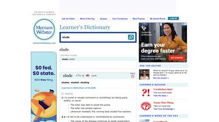 Elude - Definition for English-Language Learners from Merriam ...