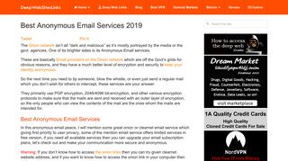 Best Anonymous Email Services (Onion and Clearnet Urls)