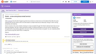 Elude - a new anonymous email service : onions - Reddit