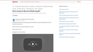 How secure is the new Elude email? - Quora