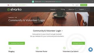 Church Community & Volunteer Login | Features | Elvanto