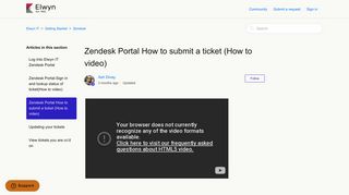 Zendesk Portal How to submit a ticket (How to video) – Elwyn IT