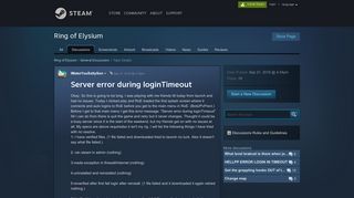 Server error during loginTimeout :: Ring of Elysium General Discussions