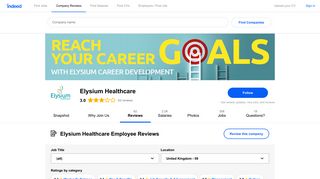 Working at Elysium Healthcare: 58 Reviews | Indeed.co.uk