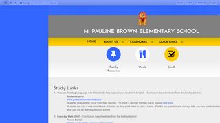 Study Links • Page - Margaret Pauline Brown Elementary