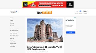 Dubai's Emaar ends 11-year old JV with MGF Developments - Livemint