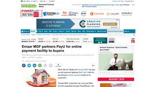 Emaar MGF partners PayU for online payment facility to buyers - The ...