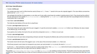 User Identification - GNU Emacs Lisp Reference Manual - GNU.org