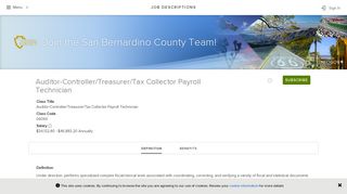 Job Descriptions | Join the San Bernardino County Team!