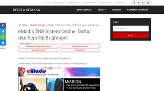 eMadis TNB Secara Online | Daftar dan Sign Up Brightspot