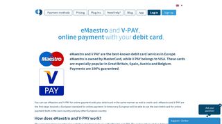 Let your customers pay online with eMaestro and V-Pay - CardGate