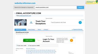 email.accenture.com at WI. Something went wrong - Website Informer