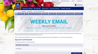 Sign Up for Email Newsletter | ALDI US