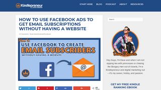 How to Use Facebook Ads to Get Email Subscriptions without ...
