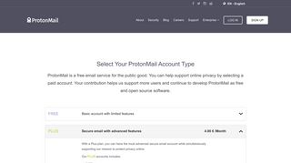 Free email account sign up - ProtonMail
