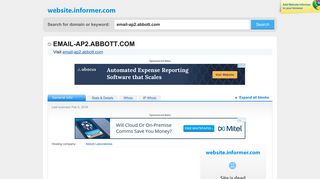 email-ap2.abbott.com at Website Informer. Visit Email Ap 2 Abbott.