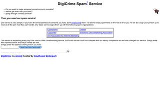 DigiCrime spam service