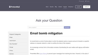 Email bomb mitigation - ProtonMail Support