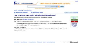 How to access my e-mails using http://hotmail.com?
