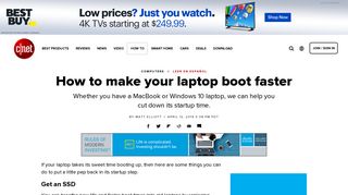 How to make your laptop boot faster - CNET