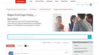 Solved: Rogers Email login history ..... - Rogers Community