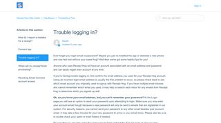 Trouble logging in? – Receipt Hog Help Center