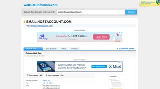 email.hostaccount.com at WI. Outlook Web App - Website Informer