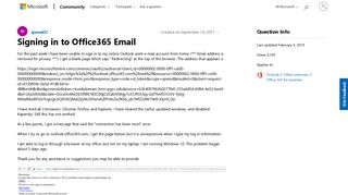 Signing in to Office365 Email - Microsoft Community