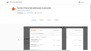 Hunter: Find email addresses in seconds - Google Chrome