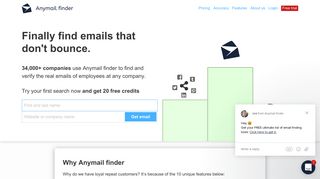 #No.1 Email Finder for Emails that don't Bounce — Anymail finder