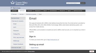 Email - IT Services - its.qmul.ac.uk - Queen Mary University of London
