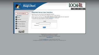 Magic Mail Server: Login Page - Localtel Webmail!