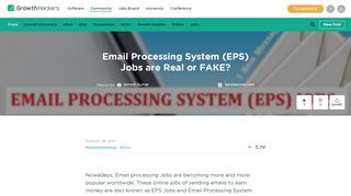 Email Processing System (EPS) Jobs are Real or FAKE ...
