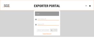 SGS Exporter Portal