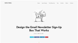 Design the Email Newsletter Sign-Up Box That Works - Rafal Tomal