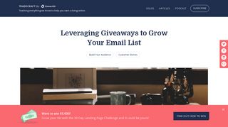 Leveraging Giveaways to Grow Your Email List - ConvertKit