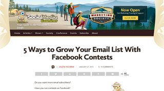 5 Ways to Grow Your Email List With Facebook Contests : Social ...