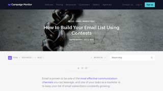 How to build your email list using contests | Campaign Monitor