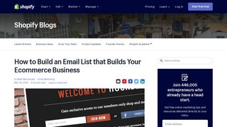 List Building: How to Successfully Build Your Email List - Shopify