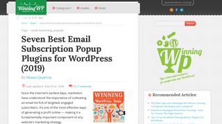 The 7 Best Email Subscription Popup Plugins for WordPress (2019)
