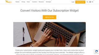 Subscription Widget - Mailjet