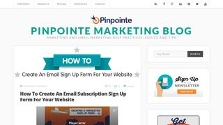 How To Create An Email Subscription Sign Up Form For Your Website