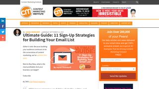 Ultimate Guide: 11 Sign-Up Strategies for Building Your Email List