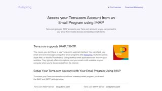 How to access your Terra.com email account using IMAP - Mailspring