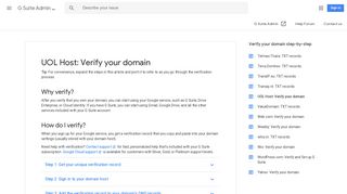 UOL Host: Verify your domain - G Suite Admin Help - Google Support