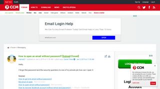 How to open an email without password? [Solved] - Ccm.net