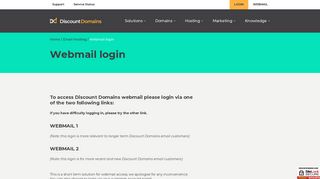 Webmail login - Discount Domains