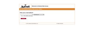 Generic Email Login - Marriott - Outlook Web Access