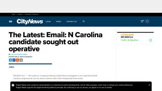 The Latest: Email: N Carolina candidate sought out operative