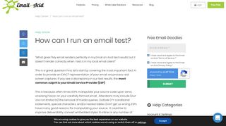 How can I run an email test? - Email On Acid